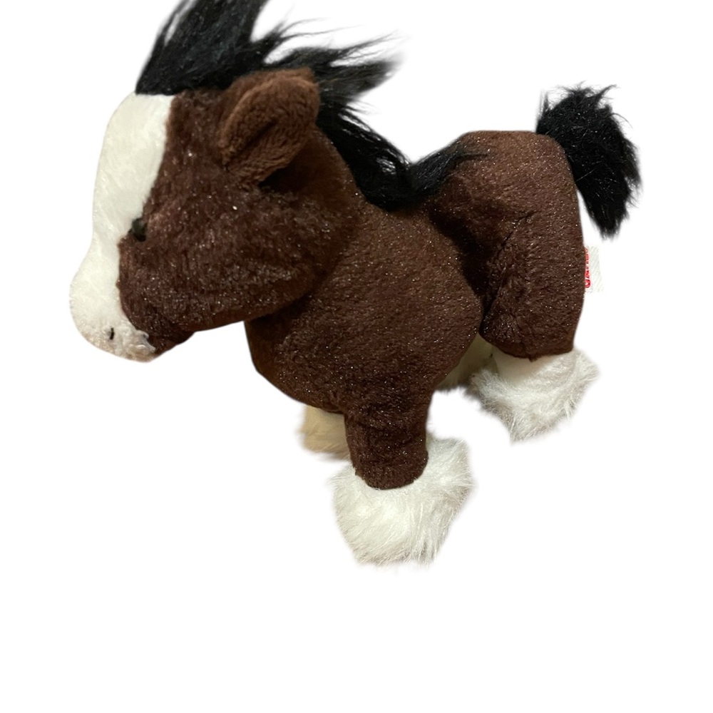 Ganz Webkinz‎ Clydesdale Horse Plush Brown White Stuffed Animal, No code